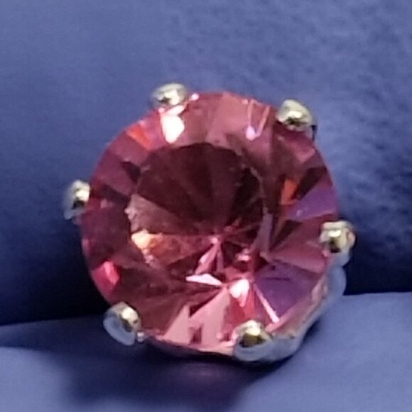 2 CTW ROSE Stud Earrings - Sterling Silver Overlay - Swarovski Crystal Element - Picture 10 of 10